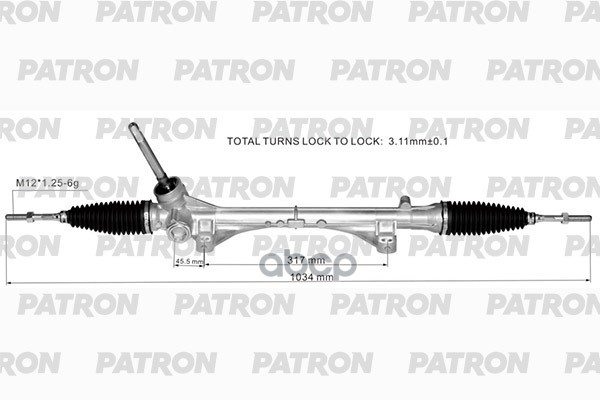 Рейка Рулевая Nissan Juke (F15) 10- PATRON арт. PSG3128