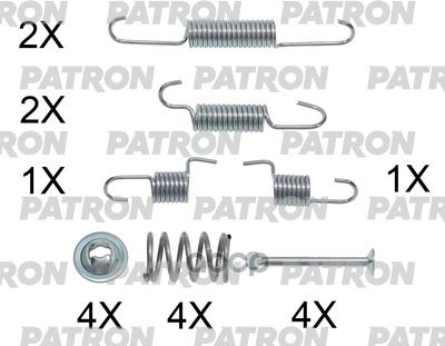 Комплект монтажный тормозных колодок барабанных CHEVROLET: NUBIRA 05- PSRK0102 PATRON арт. PSRK0102