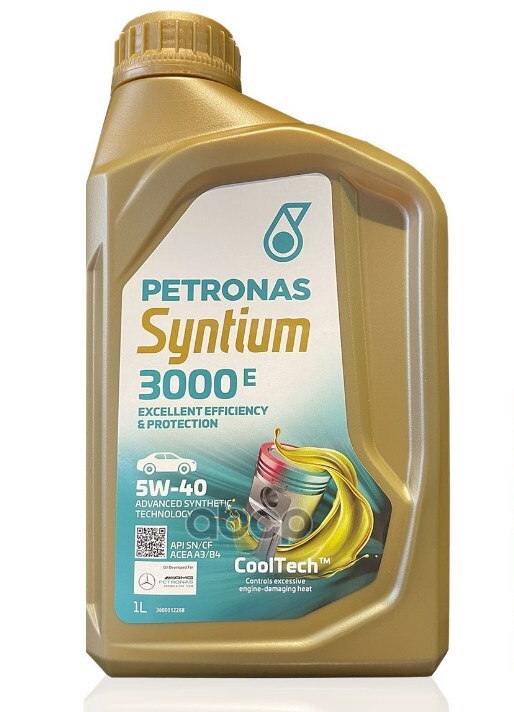 PETRONAS Моторное масло PETRONAS Syntium 3000 E 5W-40 1L 70731E18EU