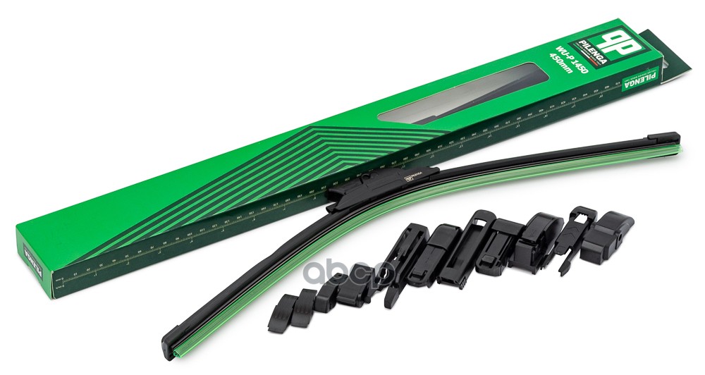 Щетка стеклоочистителя универсальная бескаркасная 450mm,11 адаптеров Универсальные  WU-P1450 PILENGA арт. WU-P1450