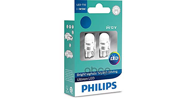 Лампа W5w Ultinon Led 4000K X2 (2Шт) Philips арт. 11961ULW4X2