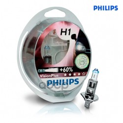 Лампа Philips H1 12V 55W P14.5S VISIONPLUS (set - 2 шт.) Philips арт. 12258vps2
