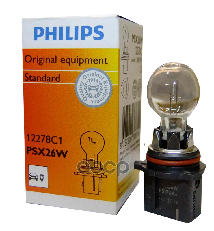 Лампа накаливания сигнальная PSX26W PG18.5d-3 Vision 12V 26W Картон 1 шт Philips арт. 12278C1