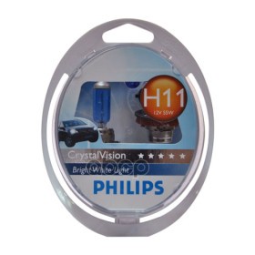 Лампа Philips H11 12V 55W PGJ19-2 Cristal vision (set - 2 шт.) Philips арт. 12362cvsm