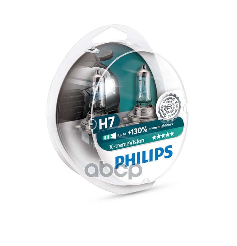 Лампа 12V H7 55W +130% Philips X-Tremevision 2 Шт. Duobox 12972 Xvs2 Philips арт. 12972 XVS2
