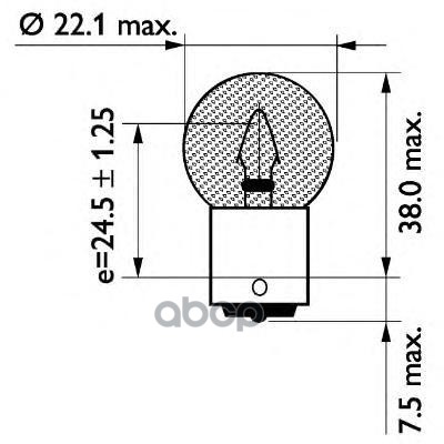 Лампа Накаливания Stop P22 24V 15W Ba15s Cp Philips арт. 13401CP