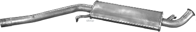 Глушитель Средн Часть Audi: 100 82-91, 100 Avant 82-90, 200 79-82, 200 83-84 Polmostrow арт. 01.09
