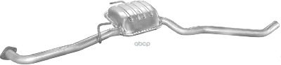 Глушитель Средн Часть Прав Opel: Omega B 94-01 Polmostrow арт. 17.232