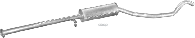 Глушитель Средн Часть Opel: Vectra A 88-93, Vectra A Хечбэк 88-93 Polmostrow арт. 17.36