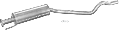 Глушитель Средн Часть Opel: Astra F 91-98, Astra F Хечбэк 91-98, Astra F Кабрио 93-01 Polmostrow арт. 17.44