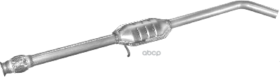 Глушитель Средн Часть Renault: Megane Classic 96-, Megane Grandtour 99-, Megane I 96-, Megane Scenic 97-99 Polmostrow арт. 21.67