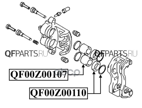Поршень тормозного суппорта fr QUATTRO FRENI арт. qf00z00107