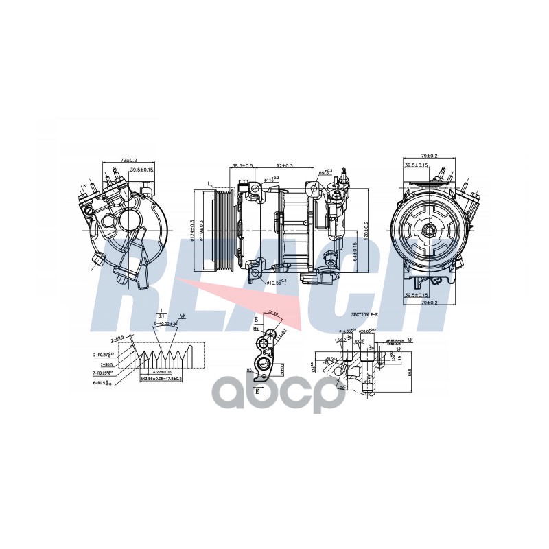 Компрессор кондиционера CITROEN C4 PICASSO (B78 ) (13-) 1.6T HP REACH арт. 74-20369