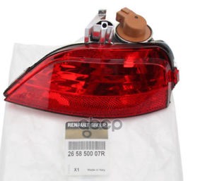 Фонарь противотуманный зад лев (плас) RENAULT 2658 500 07R RENAULT арт. 2658 500 07R