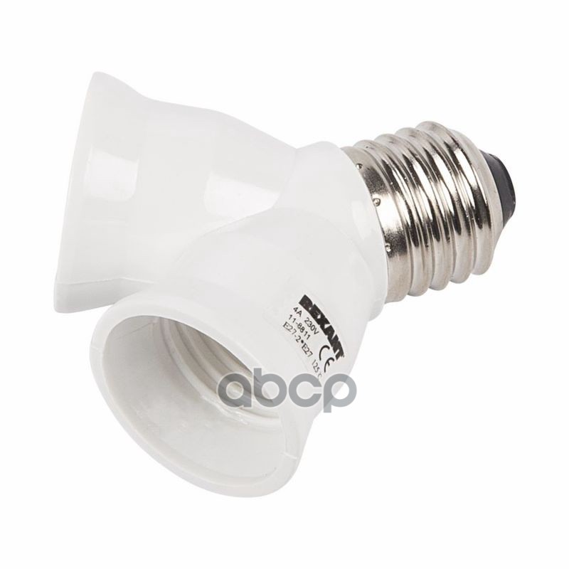 Разветвитель Цокольный Е27-2Хе27 Белый Rexant Rexant 118811 REXANT арт. 11-8811