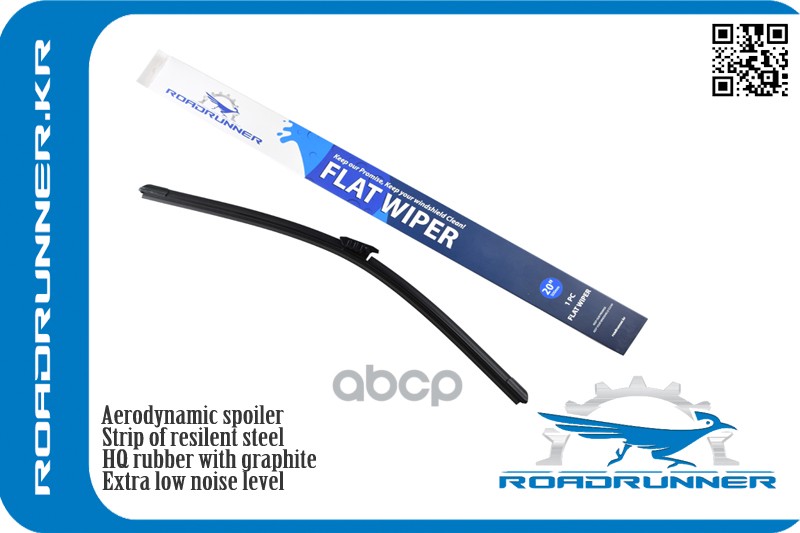 Щетка стеклоочистителя бескаркасная 500 мм ROADRUNNER арт. RR500FJ