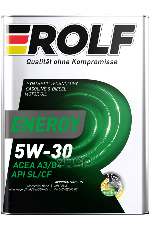 ROLF Масло моторное полусинтетическое Energy 5W30 SL/CF, A3/B4 4л