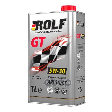 ROLF Масло моторное ROLF GT SAE 5W-30 API SN/CF синтетика 1л 322233