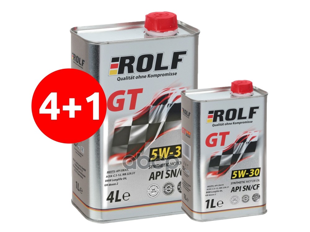 ROLF Масло моторное синтетическое GT 5W30 SN/CF, C2/C3  4+1л