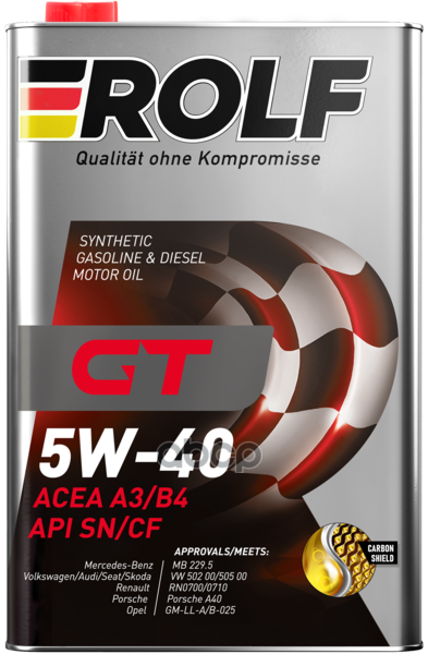 ROLF Масло ROLF GT SAE 5W-40 API SN/CF 1л моторное  4260429110018