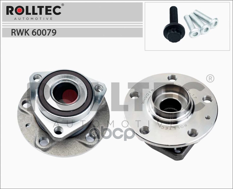Ступица Audi A3 03- / Skoda Octavia 04- / Vw Golf V, Vi 03 Rolltec Rwk60079 ROLLTEC арт. RWK60079