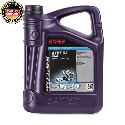 ROWE Масло Мот Hightec Synt Rs Dls Sae 5W-30 5Л