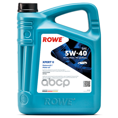 ROWE Масло Мот. Rowe Hightec Xpert Ii Sae 5W-40 4Л.