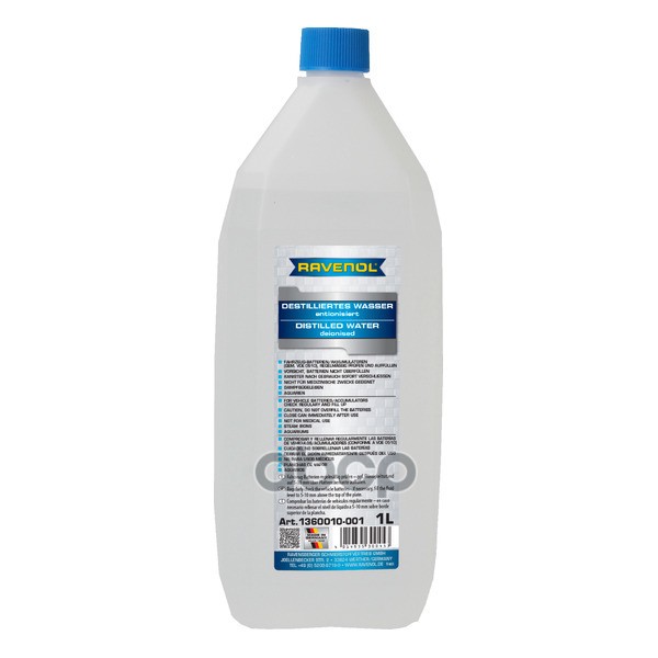 Вода дистиллированная destilliertes Wasser (1л) Ravenol арт. 4014835300453