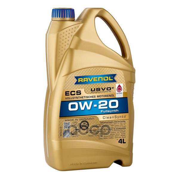 Ravenol Масло моторное ECS EcoSynth SAE 0W-20 (4л)