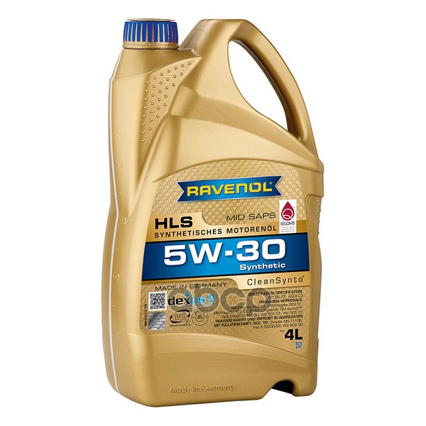Моторное масло RAVENOL HLS 5W-30 4л (111111900401999) 4014835723092 Ravenol арт. 4014835723092