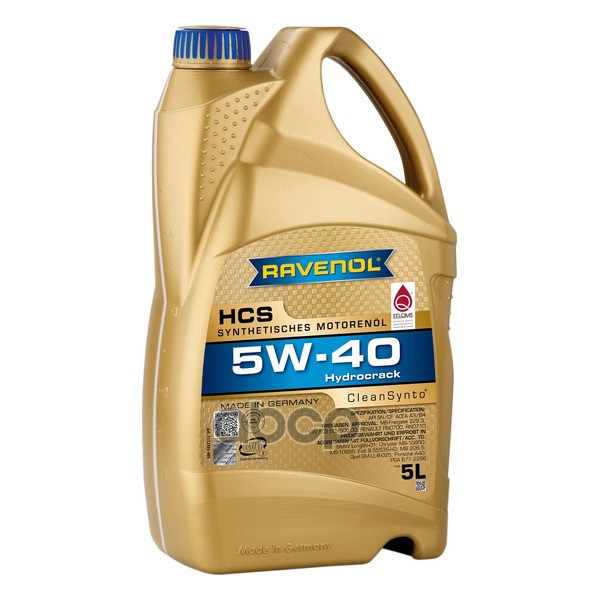 Ravenol Моторное масло RAVENOL HCS 5W-40 5л (111210500501999) 4014835723955