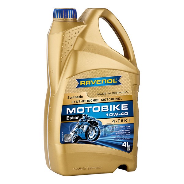 Масло моторное Motobike 4-T Ester SAE 10W-40 (4л) Ravenol арт. 4014835731196