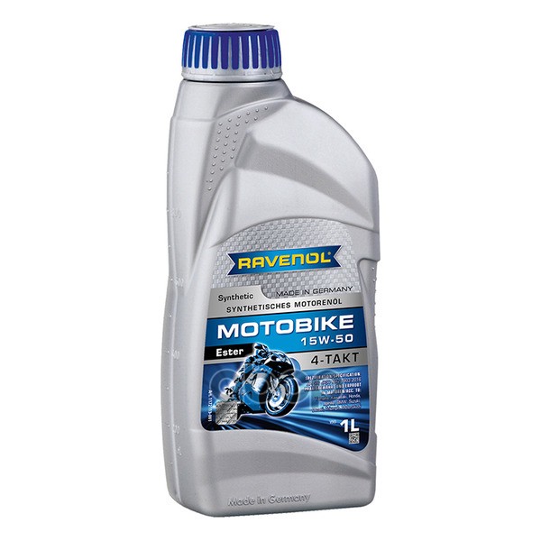 Моторное масло RAVENOL Motobike 4-T Ester 15W-50 1л (117211300101999) 4014835731219 Ravenol арт. 4014835731219