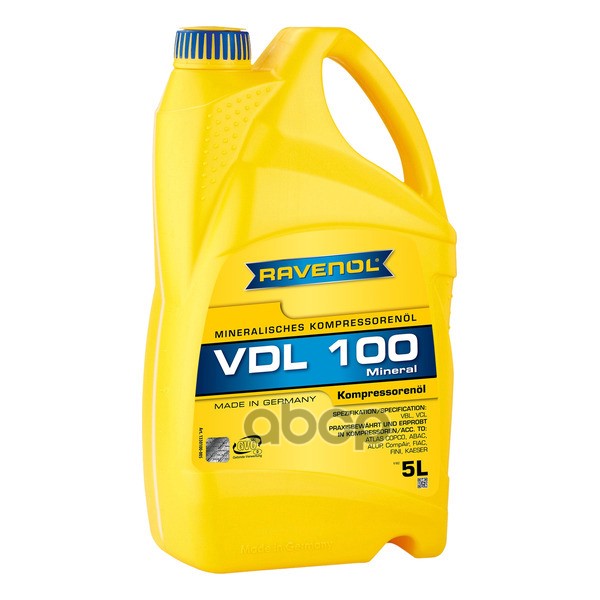Масло компрессорное Kompressorenoel VDL 100 (5л) Ravenol арт. 4014835736153