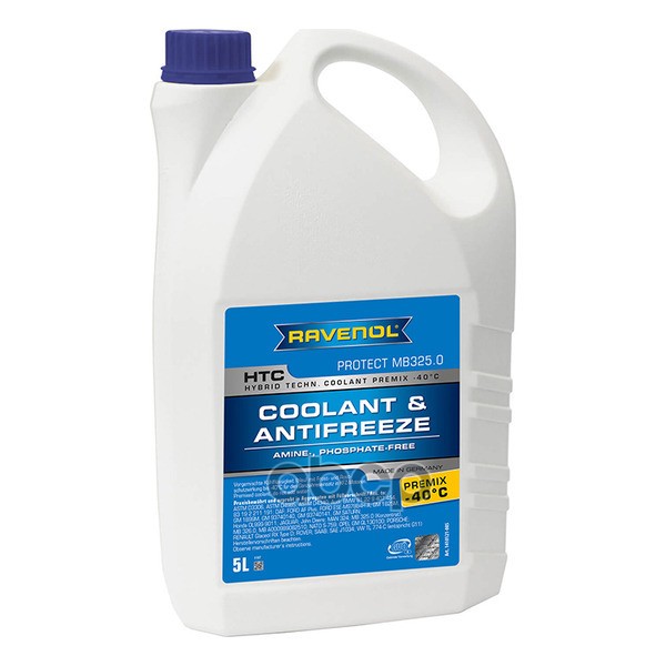Антифриз готовый к прим. синий RAVENOL HTC Hybrid Techn.Coolant Premix -40C ( 5л) 4014835755758 Ravenol арт. 4014835755758