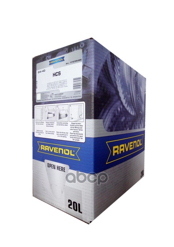 Масло моторное HCS SAE 5W-40 (20л) ecobox Ravenol арт. 4014835774322