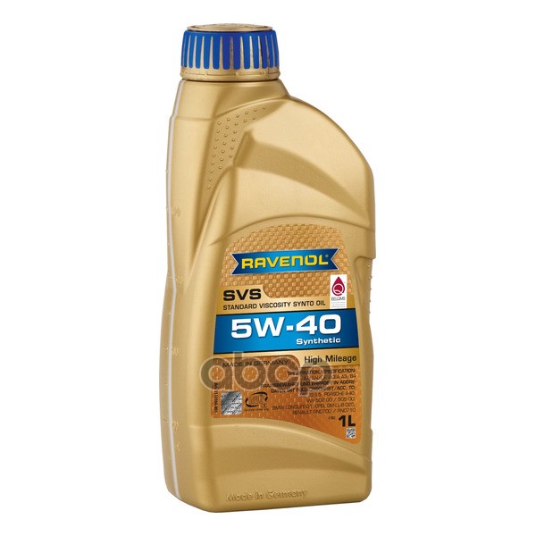 Моторное масло RAVENOL SVS 5W-40 Standard Viscosity Synto Oil 1л (111510000101999) 4014835802827 Ravenol арт. 4014835802827