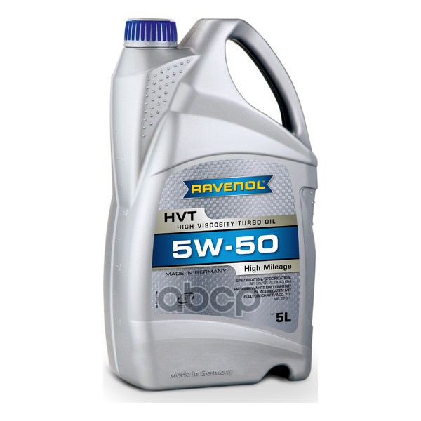 Масло моторное HVT High Viscosity Turbo Oil SAE 5W-50 (5л) Ravenol арт. 4014835802933
