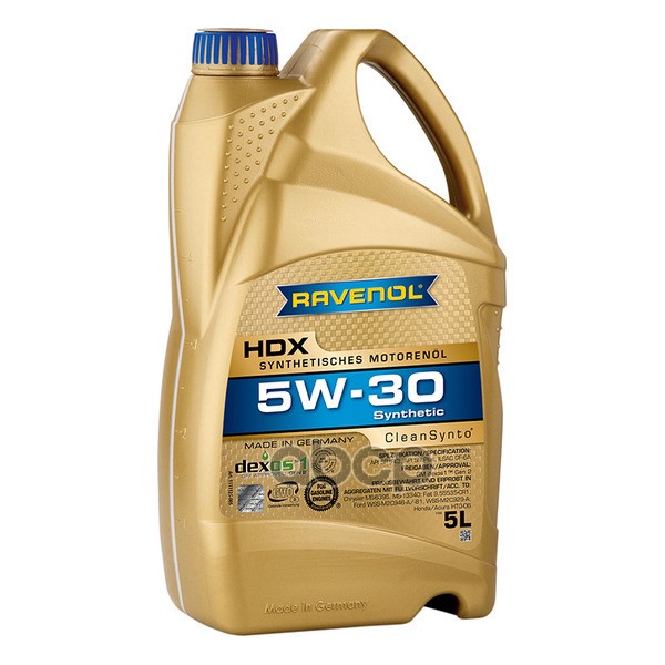 Ravenol Моторное масло RAVENOL HDX 5W-30 5л (111112500501999) 4014835858602