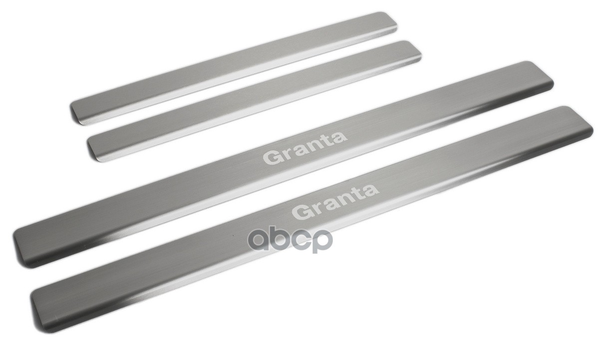 Накладки Порогов Lada (Ваз) Granta Нержавеющая Сталь Серебристый 4 Шт. Rival Rival Np.6002.3 Rival арт. NP.6002.3