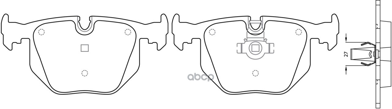 Колодки тормозные задние BMW X3 E83/X5 E53/3 E46 2.5/3.0/ RANGE ROVER III 02- BP32225 SB Nagamochi арт. BP32225