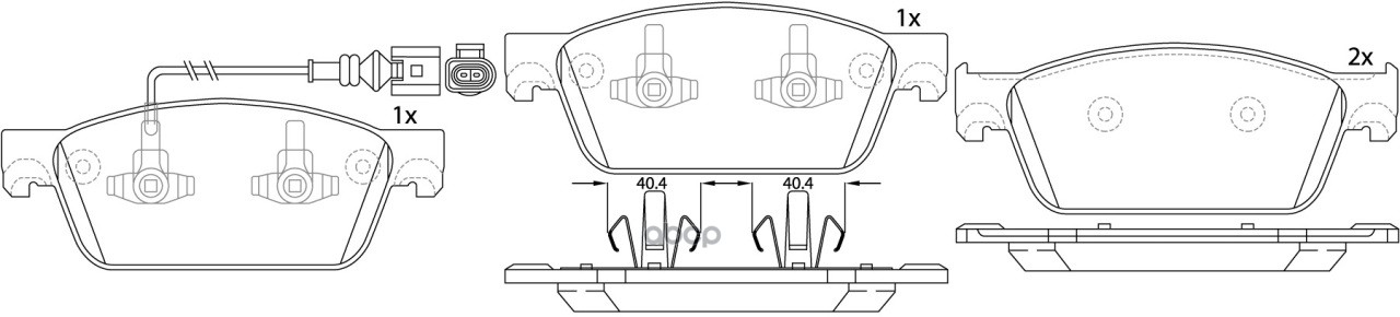 Колодки тормозные дисковые передние (с 1 датчиком износа) SB Nagamochi арт. BP33001W