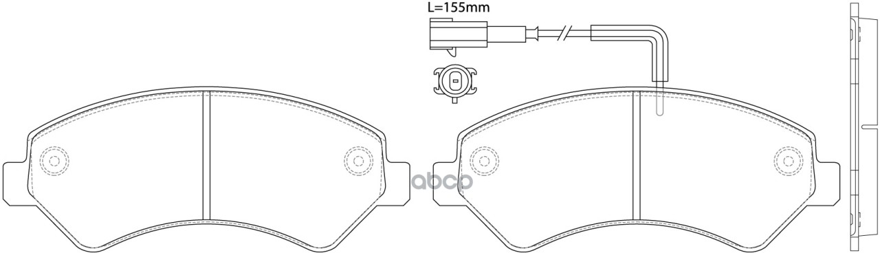 Колодки тормозные передние (CITROEN JUMPER/FIAT DUCATO/PEUGEOT BOXER 06- (250) R16) BP41516W SB Nagamochi арт. BP41516W