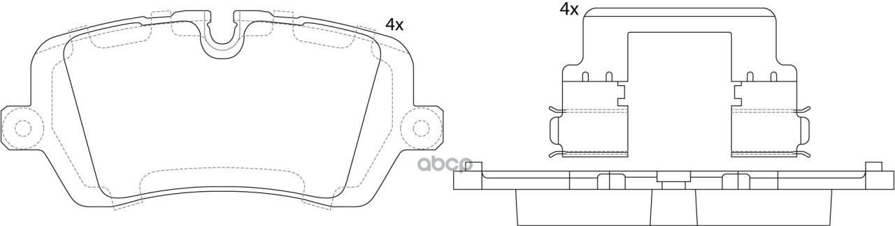 Колодки тормозные дисковые задние к-т LAND ROVER Discovery 3 0 16- / Range Rover III 4 4 13- / Range SB Nagamochi арт. bp47001