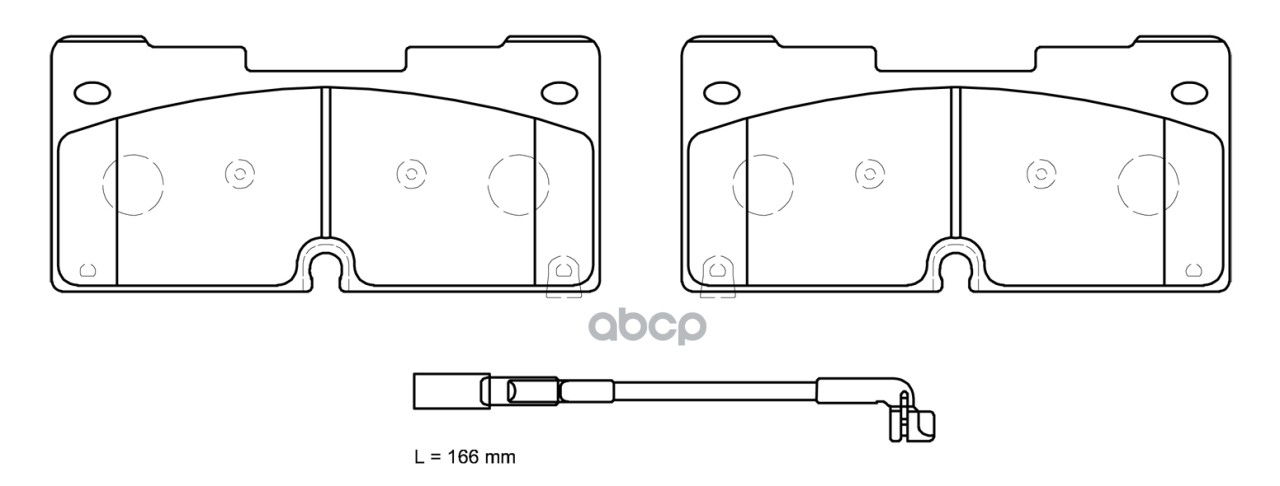 Колодки тормозные дисковые передние (с 1 датчиком износа) SB Nagamochi арт. BP52029W