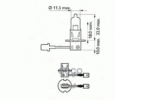 Лампа накаливания H3 White 12V 55W PK22s SCT арт. 202020