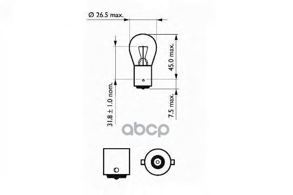 Лампа Накаливания P21w Long Life 12V 21W Ba15s (Цена За Упаковку 10 Шт) SCT арт. 202075