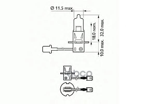 Лампа накаливания H3 Basic 12V 55W PK22s SCT арт. 202723