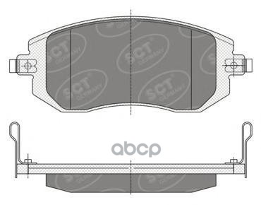 колод. торм.задн. SUBARU FORESTER 01-/08-/10-/IMPREZA 01-/08-/LEGACY 98-/09-/OUTBACK 03-09 SCT арт. sp340