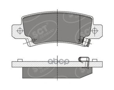 колод. торм.перед. TOYOTA COROLLA (E12) 02-07/(E15) 07- SCT арт. sp350